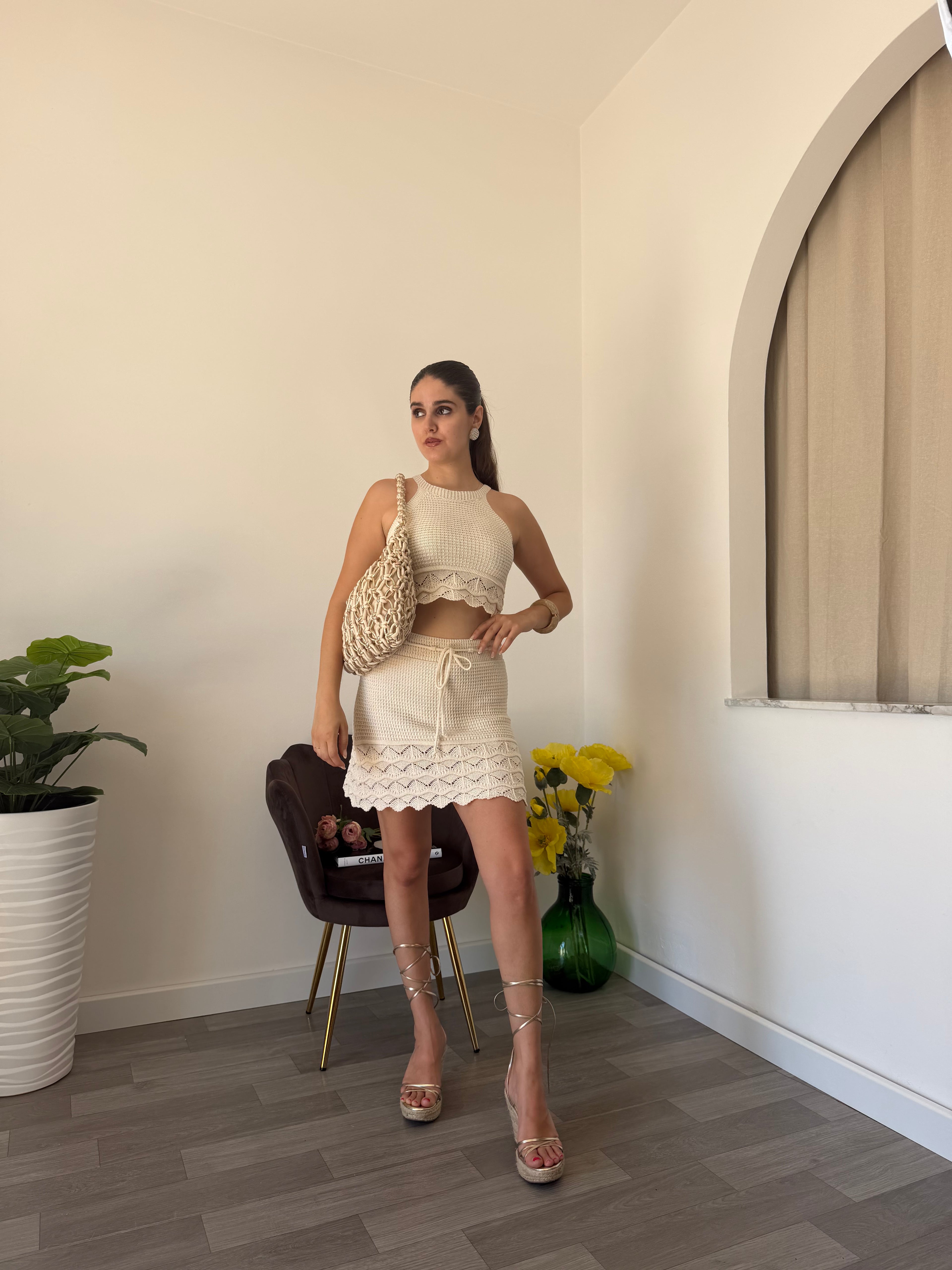 Coordinato in filo corto